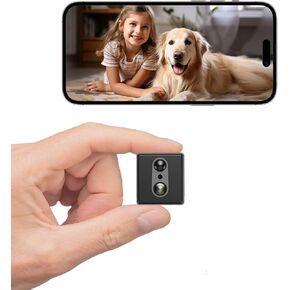 4K Mini Wireless Camera 2.4G/5G WiFi Hidden Spy Camera, Wireless Indoor Home Security Camera, Small Dog Nanny Cam Pet Car Outdoor Camera,100 Days Battery Life 150 angle Night Vision Motion Detection