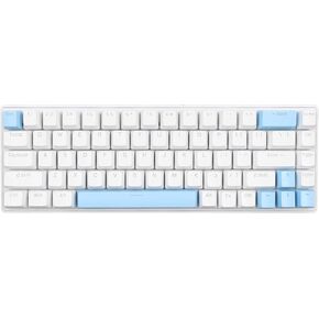 K551 Mechanical Gaming Keyboard with RGB Backlight, Blue Switch, 104 Keys, Black, Portable and Compact Design, Anti Ghosting, Wide Compatibility (White Blue)