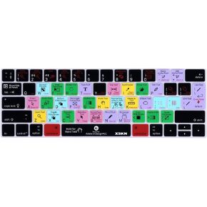 XSKN InDesign CC English Shortcut Silicone Keyboard Skin Cover for Touch Bar MacBook Pro 13" (A2159 A1706 A1989) & MacBook Pro 15" (A1707 A1990), US EU Layout