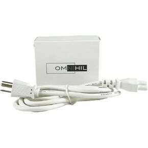 [UL Listed] OMNIHIL White 5 Feet Long AC Power Cord Compatible with EPSON ECOTANK ET-4700 (C612A)