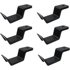 T Tulead Black Headphone Hanger Holder Plastic Desk Headset Hanger Hook Earphone Hanger Mount Under-Desk Pack of 6 with Screws
