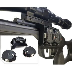 Reptilian Complex - Interlocking Magazine Holder for Gamo Gen2, Mounts to Scope Rail, Compatible with All Gen2 Rifles and Gen2 Magazines Black