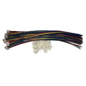 12 Sets JST ZH 1.5MM 5 Pin Female Single Connector with Flat Wires 150MM 1007 28AWG
