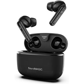 SoundMAGIC T80BT ANC Wireless Earbuds, Noise Cancelling, Black
