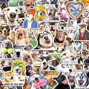 SigyoJeom 200PCS Funny Dog Meme Stickers for Laptop, Puppy Funny Stickers for Adults Teenagers Dogs Sticker Pack Water Bottles Phone Case Meme Pets Dogs Party Decal for Dogs Lovers