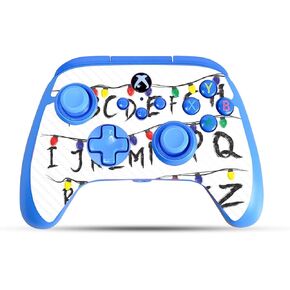 Carbon Fiber Gaming Skin Compatible with PowerA Xbox Series X|S Enhanced Wired Controller - Stranger Alphabet - Premium 3M Vinyl Protective Wrap Decal Cover | Crafted in The USA by MightySkins