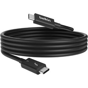 Belkin 3.3ft USB-C Thunderbolt 5 Cable w/ 240W Power Delivery, Bandwidth Boost Up to 120Gbps, 3x Faster Data Transfer, and 4K UHD Display Resolution - Intel-Certified Fast Charging USB-C Cable - Black