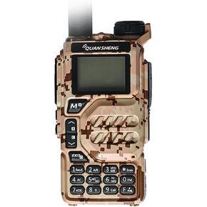 UV-K5 Ham Radio AM FM Rechargable Two Way Radio Long Range 10 CH NOAA Weather Alert 5W DTMF Walkie Talkie in Desert Camo