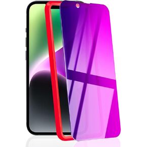 Compatible with iPhone 14 / 13 / 13 Pro Privacy Screen Protector 28 Degree Anti-Spy Tempered Glass Gradient colorful Full Coverage Case Friendly Bubble Free Easy Installation HD Clarity