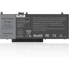 TREE.NB G5M10 Battery for Dell Latitude 14 E5450 5450 15 E5550 5550 12 E5250 5250 3150 3160 3550 Series, 15.6 inch, 0WYJC2 8V5GX R9XM WYJC2 1KY05 451-BBLN 451-BBLL 451-BBLK