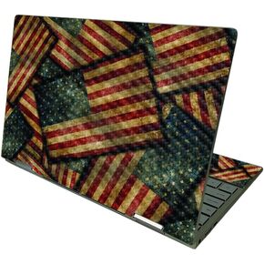 MightySkins Carbon Fiber Skin Compatible with HP Envy x360 13" (2021) - Vintage American | Protective, Durable, and Unique Vinyl Decal Cover | Easy to Apply | Made in The USA