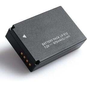 LP-E12 LPE12 Lithium-Ion Battery for Canon EOS 100D, EOS M, EOS M2, EOS M10, EOS M50, EOS M100, EOS M200, EOS Rebel SL1, PowerShot SX70 HS Cameras