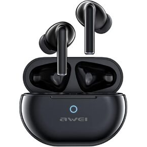 AWEI T61 Wireless Bluetooth Earbuds - Noise Cancelling Earbuds for iPhone and Android - Waterproof and Gaming Earbuds with Microphone - Noise Canceling Earbuds Wireless (Black)