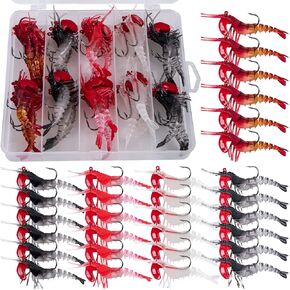 غرب الروبيان الناعم ، طعم الروبيان الرصاص مع السنانير الحادة لمياه المياه العذبة سمك السلمون السلمون سمك السلمون كرابي بيرش ، 10 مساءً in Kuwait