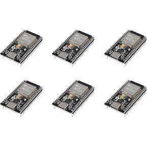 6 Pieces of ESP32-DevKitC-32 Development Board modules(ESP-32D,ESP-32 CP2012 USB C with 38 pins),Supporting STA/AP/STA+AP, with WiFi+Bluetooth Dual-core and Type-C Interface.