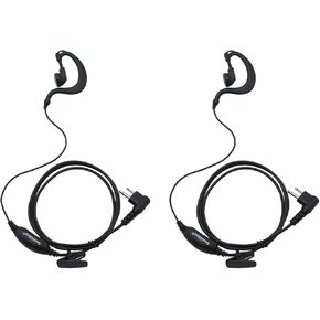 CP100d CP200 Ear Clip Headset Earpiece is Compatible with Motorola BRP40 CP200 CP200D CP185 CLS1410 CLS1110 DTR650 RDU2020 RDU4100 RDU4160D RDU2080D RMU2040 RMU2080D CLS RDU RMM RMU 2 Pin (2 Pack)