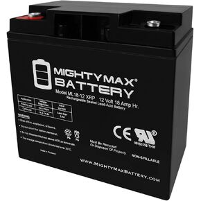 ML18-12XRP - 12 Volt 18 AH, Internal Thread (INT) Terminal, Reverse Polarity, Rechargeable SLA AGM Battery