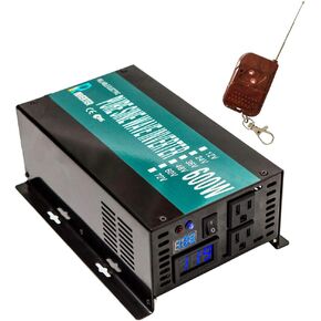 WZRELB 600W 12V 120V Pure Sine Wave Solar Power Inverter with Remote Control Switch