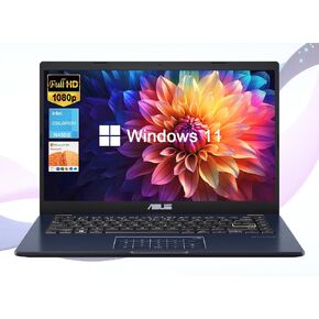 ASUS 14" Laptop for Business & Student, 14" FHD Display, Intel Celeron N4500, 1-Year of Microsoft 365, 4GB Memory, 64GB eMMC, NumberPad, Webcam, Wi-Fi, HDMI, Windows 11