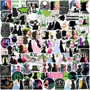 110 PCS for Wlcked Stickers, Wlcked Merch, Aesthetic Vinyl Waterproof Decals for Water Bottles, Phones, Notebooks, Laptops & More, Perfect Witch Stickers Gifts for Fans (110PCS)
