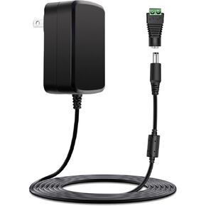 TKDY 24V Power Supply for LED Strip Lights, 24Vdc 1.5A 1A AC Adapter Charger Cord for 24 Volt 1000mA 800mA 500mA Devices with 5.5 * 2.1mm and LED DC Connector.