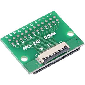 uxcell FFC FPC 24 Pin 0.5mm 1mm Pitch to DIP 2.0mm PCB Converter Board Couple Extend Adapter
