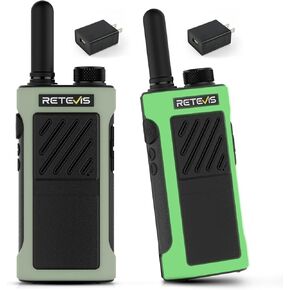 Retevis RB66P Walkie Talkies Fast Charging, 2 Way Radios Long Range, Portable FRS Two Way Radio with 1500mAh,VOX,Flashlight,USB-C Charging,for Adults Camping Hiking Biking(2 Pack)