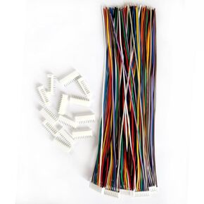 BOJOUL for 13 Sets JST PH 2.0mm 10 Pin Male Connector and 26AWG Female Connector Plug with Wire Cable 20cm Used in PCB Toys Household Appliances etc