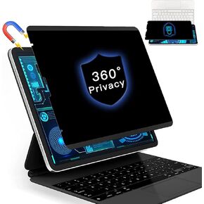 FILMEXT Magnetic 360° Privacy Screen Protector for iPad Pro 12.9 M2 M1 2021/2020/2018 (iPad Pro 12.9 6th/5th/4th/3rd Gen),Removable iPad Pro Anti Glare Anti-Spy Screen Filter[4 Way Privacy Filter]