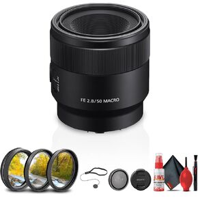 Sony FE 50mm f/2.8 Macro Lens (SEL50M28) + Cleaning Kit + Lens Filter Kit + Lens Cap (Renewed) in Saudi Arabia