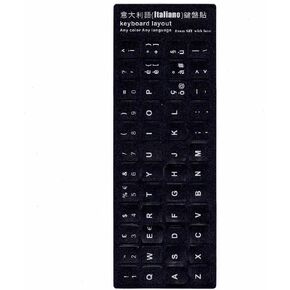 Italian Replacement Keyboard Sticker, Eco Friendly Skin Friendly Dustproof Computer Keyboard Sticker for Home Travel for Office for Laptop (Italian)
