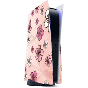 MightySkins Glossy Glitter Skin Compatible with PS5 / Playstation 5 - Lilies in Bloom | Protective, Durable High-Gloss Glitter Finish | Easy to Apply, Remove, and Change Styles | Made in The USA