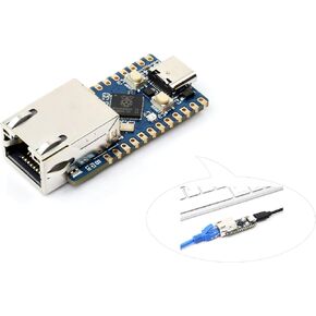 RP2350-ETH Mini Development Board, RP2350 Ethernet Port Module, RPi Microcontroller Development Board Based on RP2350 Dual-Core Arm Cortex-M33 & Dual-Architecture Hazard 3 RISC-V Microcontroller
