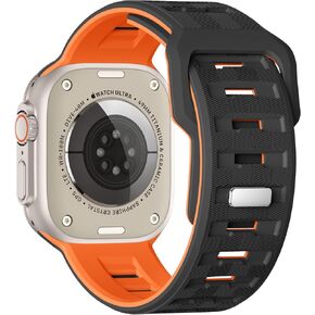 عصابات Hamile Sport متوافقة مع Apple Watch Ultra 2/Ultra Band ، عصابات Apple Watch للرجال 49 مم 45 مم 45 مم 44 مم 42 مم ، حزام سيليكون ناعم للتنفس المائي لـ IWatch Ultra Series 10 9 SE 8-1 in Kuwait