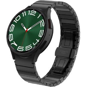KADES No Gap Metal Band Compatible for Galaxy Watch 7/6/5/4 40mm/44mm Galaxy Watch 6 Classic 47mm 43mm Band Galaxy Watch 5Pro 45mm Watch 4Classic 42mm/46mm, Solid Stainless Steel Band for Men