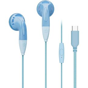 YDSmall Small Size Flathead Audiophile Wired Earbud, HiFi Sound 3.5mm Jack in Ear Headphones with Microphone Wire Earphone for DAP/iPod/Android/Game Console/PC/Tablet/Laptop/Xbox(Blue)