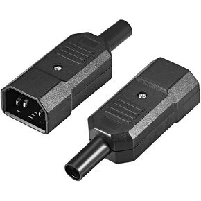 uxcell AC110-250V 10A Male IEC320 C14 Power Socket Adapter Connector 3 Terminals Panel Mount 2 Pcs