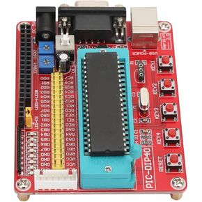 Yctze PIC16F877A Microcontroller Learning Board, Development Kit with RS232 Interface, Ideal for Electronic Component Projects and Microchip Programming