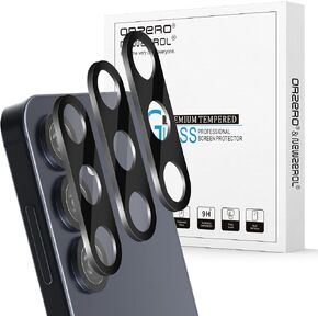 Orzero (3 Pack) Camera Lens Protector Compatible for Samsung Galaxy S25, Protector de Cámera Tempered Glass 9H Precise Camera Cutouts Anti-Scratch Does Not Affect Night Shots and Flash