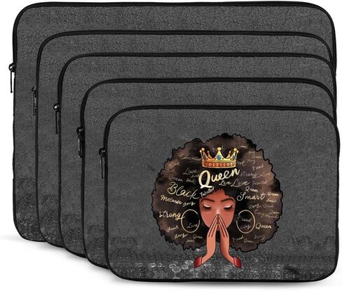 Laptop Sleeve Bag 13 inch for Women Laptop Case Impact Resistant,Sturdy,Anti-Vibration,Lightweight Computer Skin Bag,Notebook Carrying Case Cover Bags African American Black Girl8.jpg in Saudi Arabia