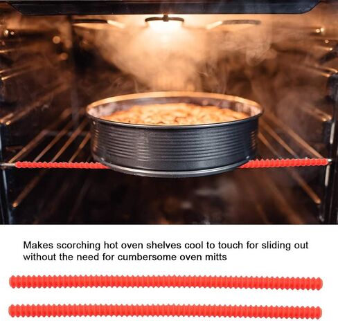 Bordstract 2pcs درع رف فرن السيليكون ، معزول بالحرارة ، تجنب حفر حارس حرس الحرس الساخن حرس ميكروويف للحماية للحماية ضد in Kuwait