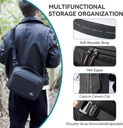Small Camera Bag for Photographers,Compact Camera Shoulder Bag with Rain Cover in Saudi Arabia