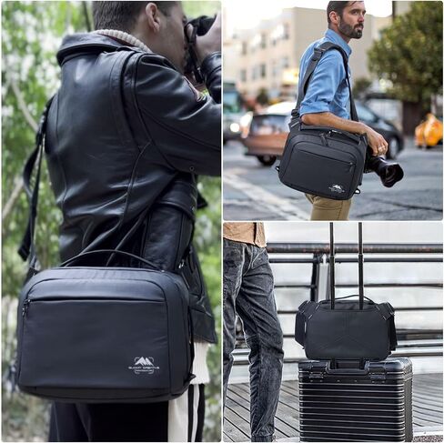 Small Camera Bag for Photographers,Compact Camera Shoulder Bag with Rain Cover in Saudi Arabia