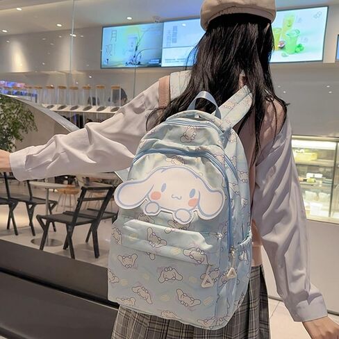 Roffatide Anime All Over Print Casual Backpack Laptop Backpack Travel Hiking Rucksack Blue in Saudi Arabia