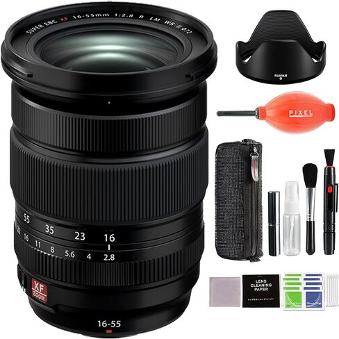 Fujifilm XF 16-55mm f/2.8 R LM WR II Lens Bundle with Pixel Advanced Accessories | USA Authorized with Fujifilm Warranty | Fuji 16-55mm in Saudi Arabia