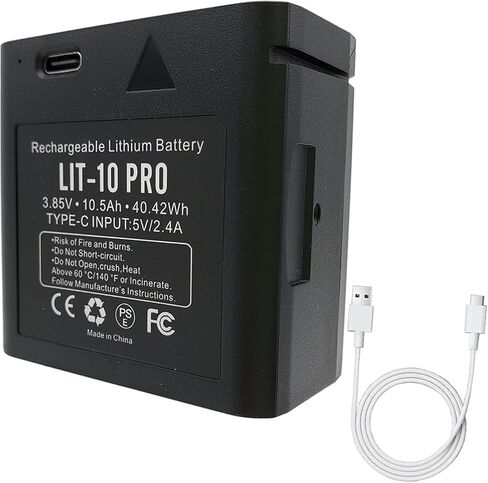 LIT-10 Pro 10500mAh 3.85V بطارية ليثيوم قابلة للشحن متوافقة مع كاميرا Trail Piont Trail Cameral LM2 Link-Micro-Micro-LTE ورابط الخلايا ، للصيد (تضمين كابل النوع C) in Kuwait