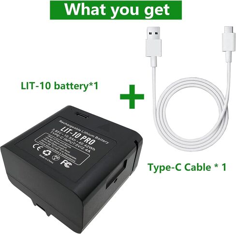 LIT-10 Pro 10500mAh 3.85V بطارية ليثيوم قابلة للشحن متوافقة مع كاميرا Trail Piont Trail Cameral LM2 Link-Micro-Micro-LTE ورابط الخلايا ، للصيد (تضمين كابل النوع C) in Kuwait