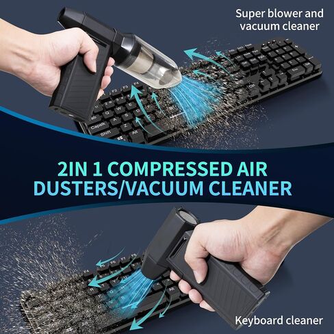 Compressed Air Duster,180000RPM Jet Dryer Blower,3 Gear Electric 5000 mAh Portable Air Duster,No Canned Air Camping Outside Compressed Air Can,Jet Fan for Car Dry,Keyboard Computer Cleaning,Air Bed in Saudi Arabia