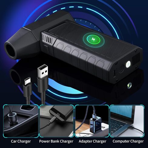 Compressed Air Duster,180000RPM Jet Dryer Blower,3 Gear Electric 5000 mAh Portable Air Duster,No Canned Air Camping Outside Compressed Air Can,Jet Fan for Car Dry,Keyboard Computer Cleaning,Air Bed in Saudi Arabia