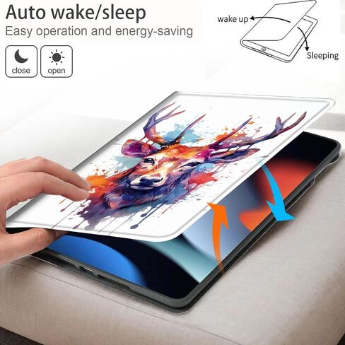 Bxgolkgd Tablet Case for iPad 10.2 Inch (9th/8th/7th Gen,2021/2020/2019),Shockproof Stand Cover with Heat Dissipation,Auto Wake/Sleep Function,Sunflower Butterfly in Kuwait